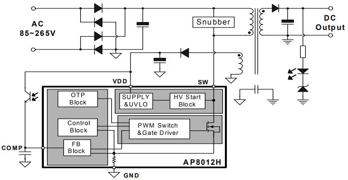 AP8012H代換ST Viper12A可PIN to PIN兼容